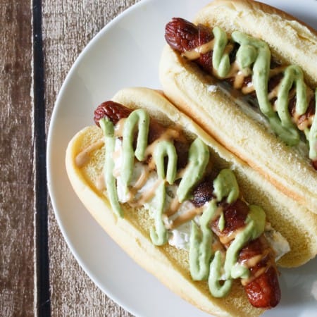 Bacon Wrapped Jalapeno Popper Hot Dogs
