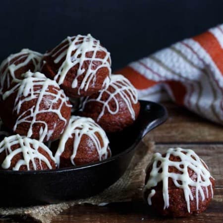 Baked Red Velvet Donut Holes