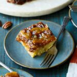 Peach Bourbon Caramel Cake | sharedappetite.com
