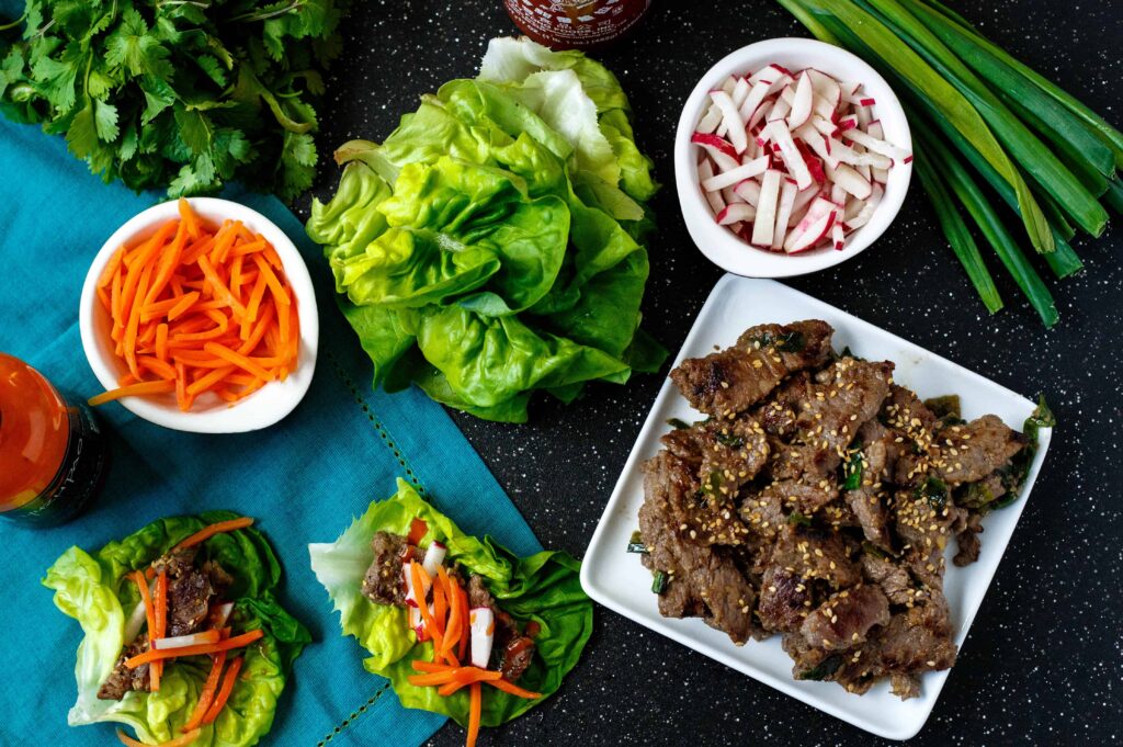Asian Steak Lettuce Wraps