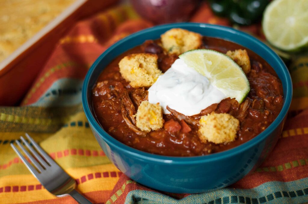 Fire Roasted Chili with Beer Braised Short Ribs
