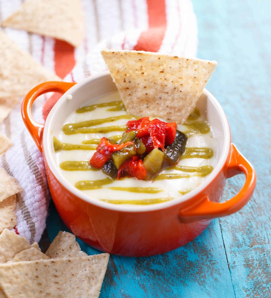 Ultimate Queso with Roasted Poblano Sauce
