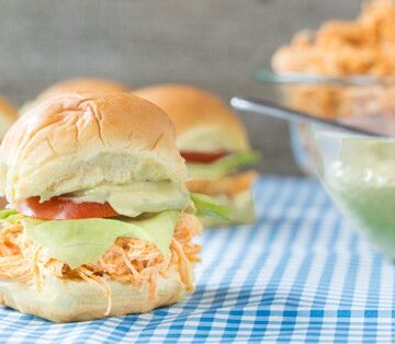crockpot buffalo chicken sliders