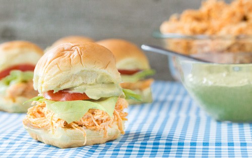 crockpot buffalo chicken sliders