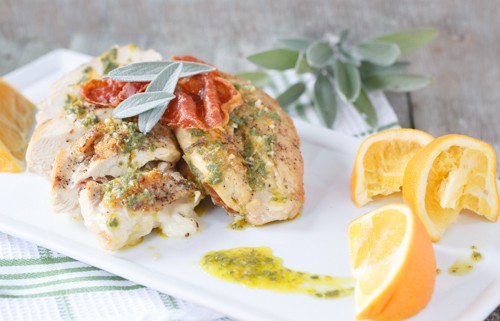 gluten-free stuffed chicken