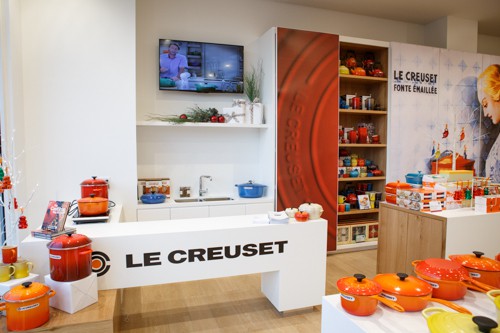 What I do at work. #merchandising #displaydesign #lecreuset