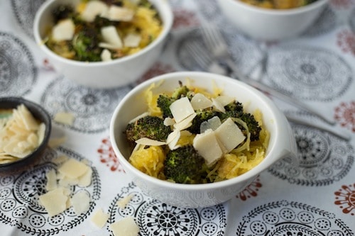 spaghetti squash with broccoli