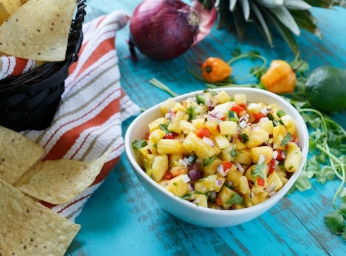 sweet and spicy fruit salsa