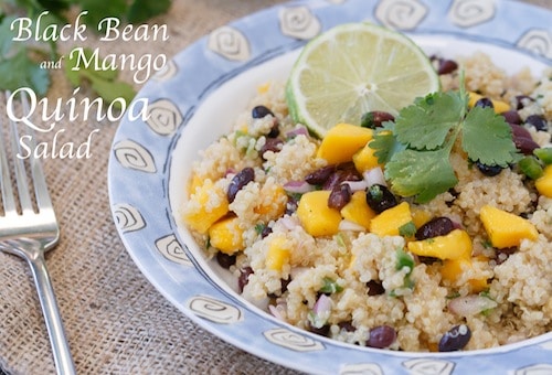 black bean and mango quinoa