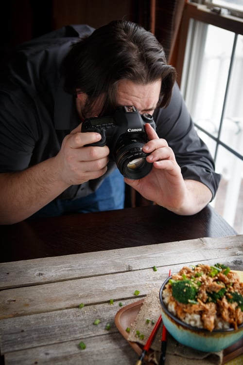 food photography behind the scenes