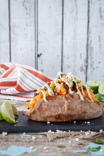 sweet potatoes with southwestern succotash
