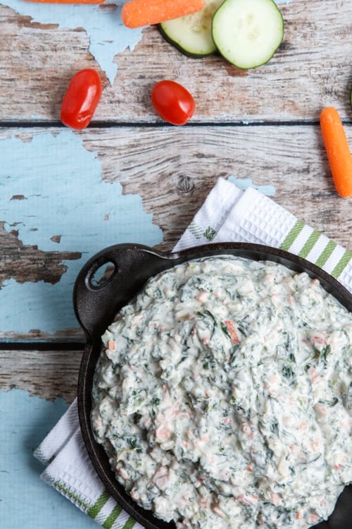 Healthy Spinach and Kale Greek Yogurt Dip copycat recipe from Trader Joe's