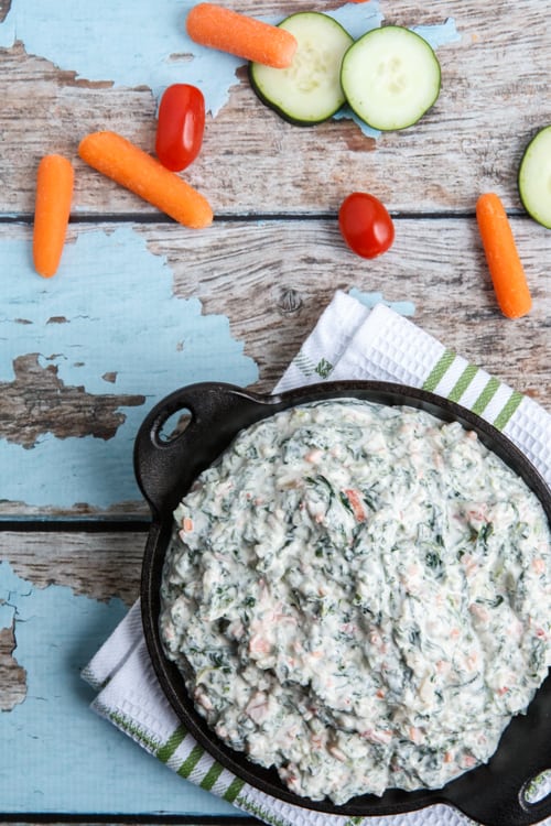 Healthy Spinach and Kale Greek Yogurt Dip copycat recipe from Trader Joe's