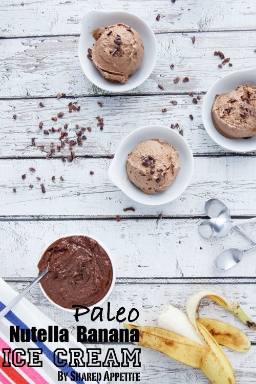 2 ingredient paleo nutella banana ice cream