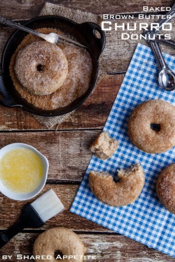 Baked Brown Butter Churro Doughnuts