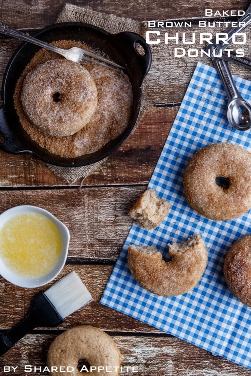 Baked Brown Butter Churro Doughnuts 