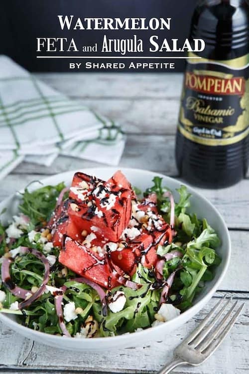 Salada de Melancia, Feta, e Arugula