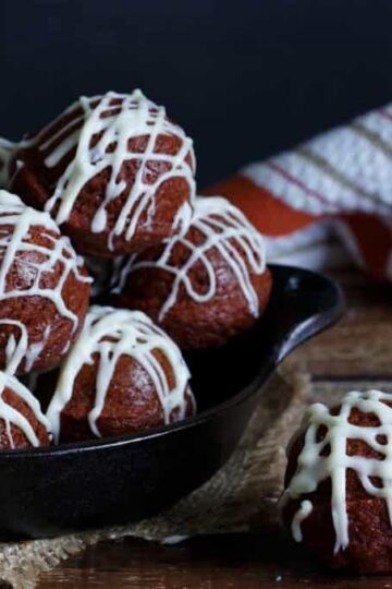 Baked Red Velvet Donut Holes