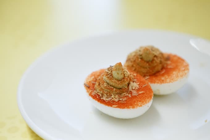 1000 Year Old Deviled Egg at Ivan Ramen, Lower East Side NYC