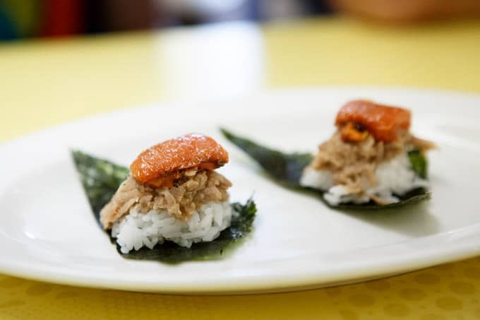 Roast Pork Musubi at Ivan Ramen, Lower East Side NYC