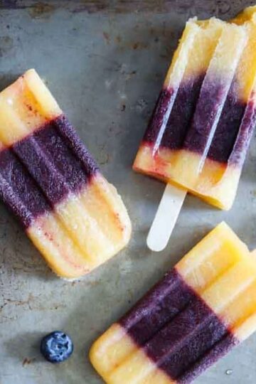 Peach Blueberry Margarita Popsicles