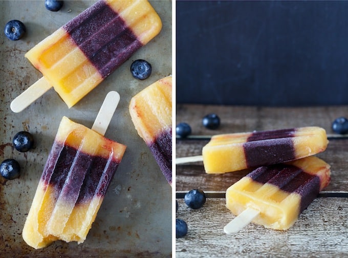 Peach Blueberry Margarita Popsicles