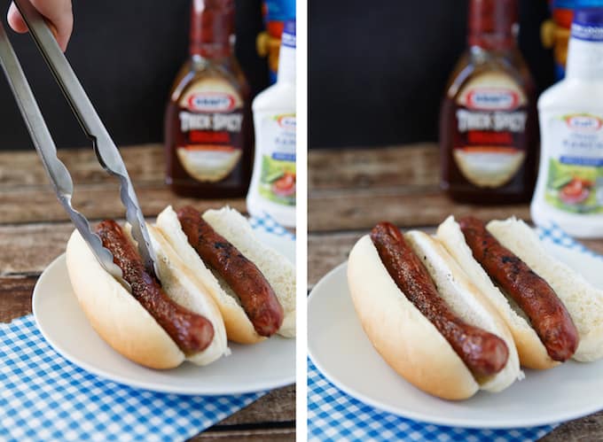 Macaroni and Cheese Topped Hot Dogs