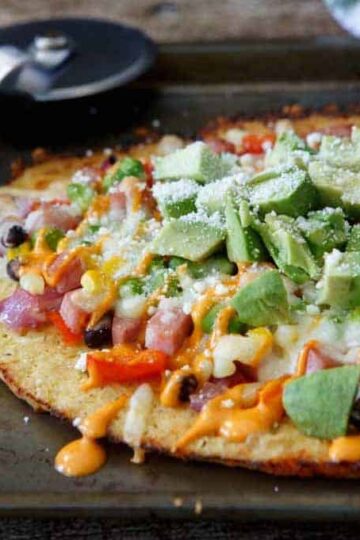 Southwestern Cauliflower Crust Pizza