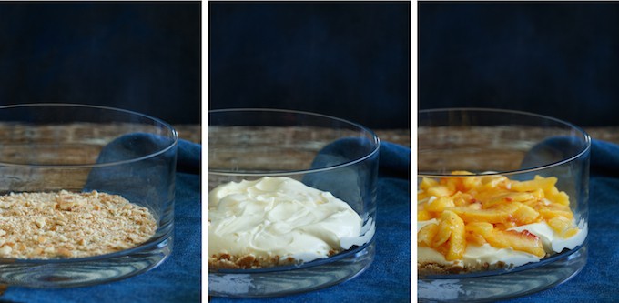 Peach Vanilla Cheesecake Trifle