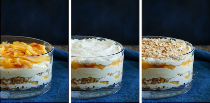 Peach Vanilla Cheesecake Trifle