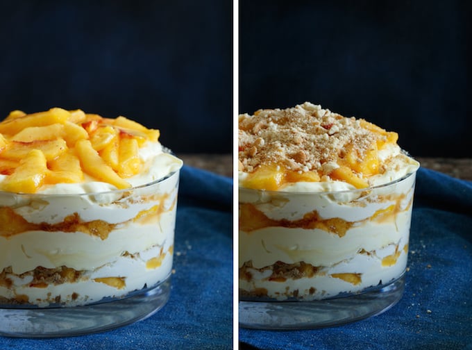 Peach Vanilla Cheesecake Trifle