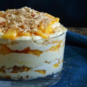 Peach Vanilla Cheesecake Trifle