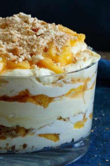 Peach Vanilla Cheesecake Trifle