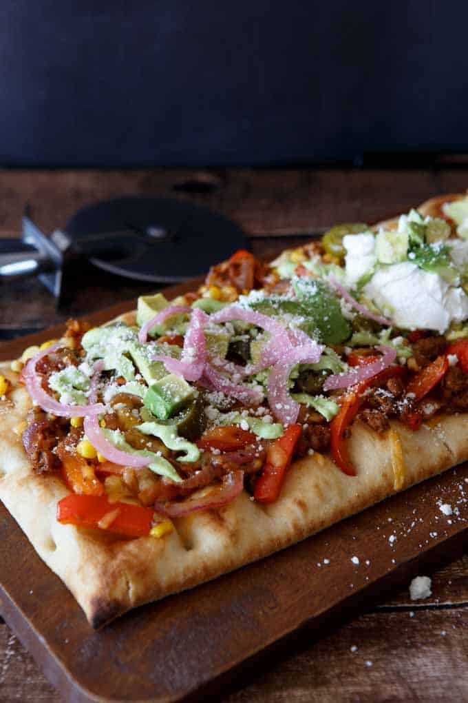 Vegetarian Beef Fajita Pizza