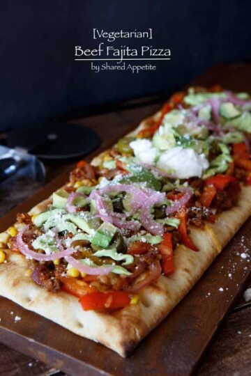 Vegetarian Beef Fajita Pizza #BeyondMeat - Shared Appetite