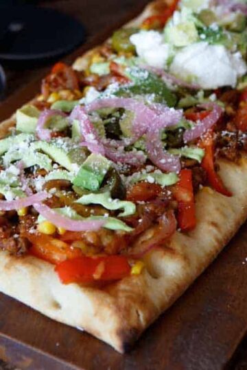 Vegetarian Beef Fajita Pizza