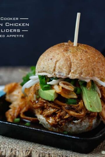 Slow Cooker Korean Chicken Sliders