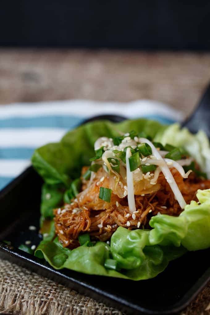 Slow Cooker Korean Chicken Sliders