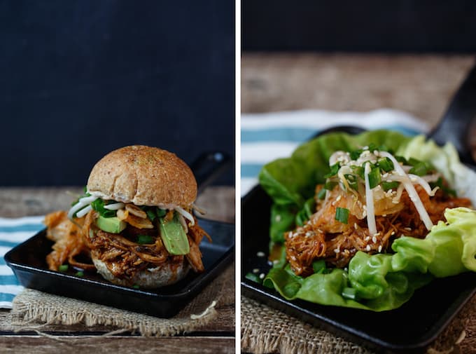 Slow Cooker Korean Chicken Sliders