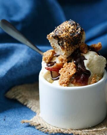 smores sundae homemade toasted marshmallow ice cream 8 copy