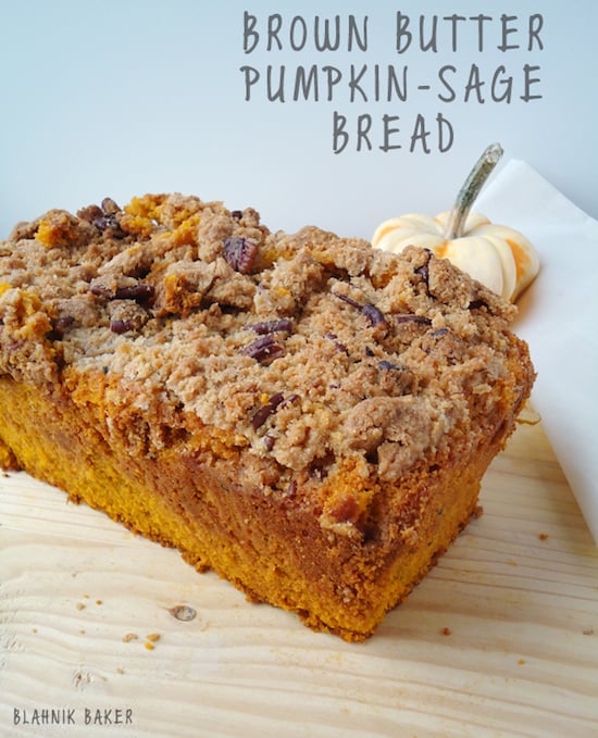 brown butter pumpkin sage bread