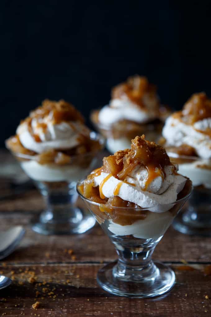 no bake caramel apple cheesecake trifle