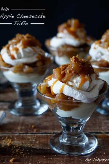 no bake caramel apple cheesecake trifle