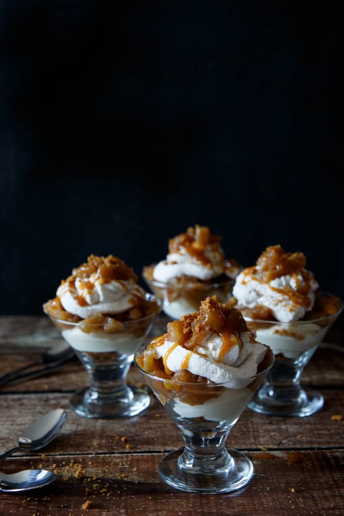 no bake caramel apple cheesecake trifle