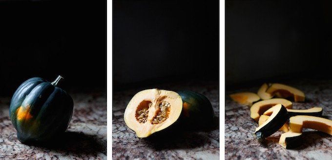 ancho pomegranate caramelized acorn squash