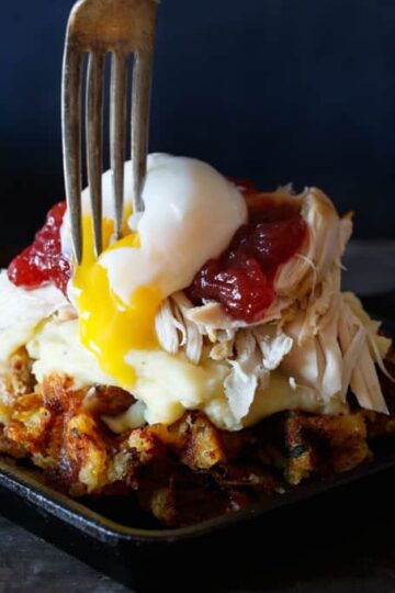 Leftover Thanksgiving Stuffing Waffles | sharedappetite.com