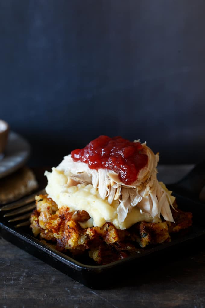Leftover Thanksgiving Stuffing Waffles | sharedappetite.com