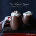 Hot Chocolate Eggnog with Eggnog Whipped Cream | sharedappetite.com