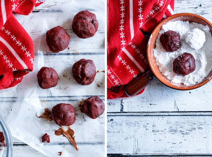 Nutella- Stuffed Red Velvet Chocolate Chip Cookies | sharedappetite.com