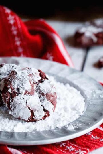 Red Velvet Peppermint Chocolate Chip Cookies | sharedappetite.com